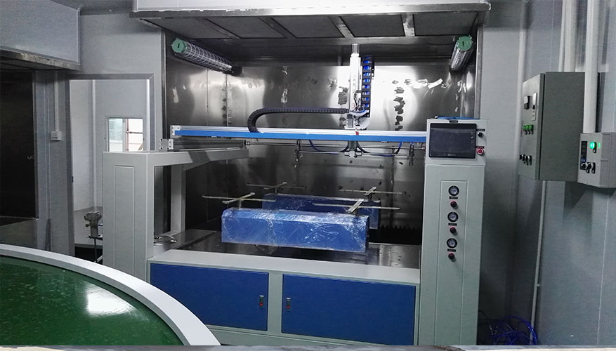 三軸往復噴涂機——保溫杯噴涂